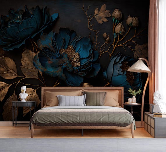 Dark Floral Mural